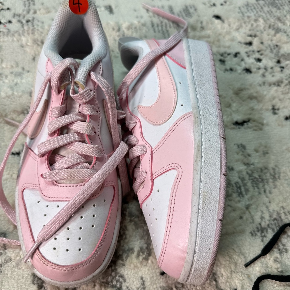 Nike size 4 Pink and White Sneakers